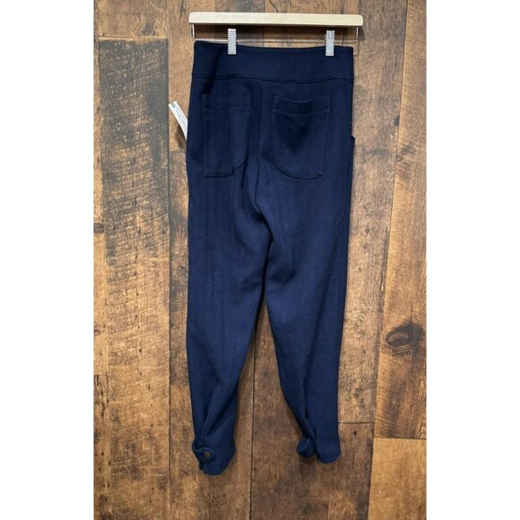 NWT New $128 Anthropologie Magda Tapered Trouser Work Career Navy Blue Pants 0 - Picture 3 of 7